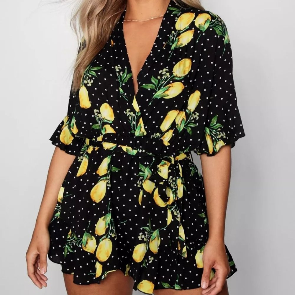 Lemon Dot Playsuit